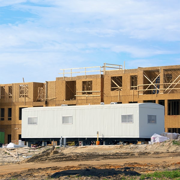construction site office trailers can be delivered and set up on your construction site for easy access and convenience